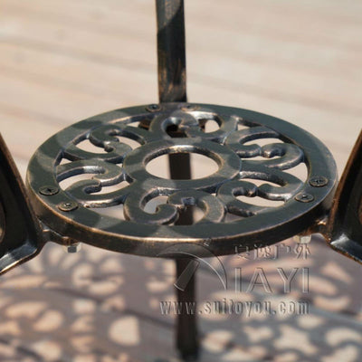 Set table with 2 chairs in Antique Copper