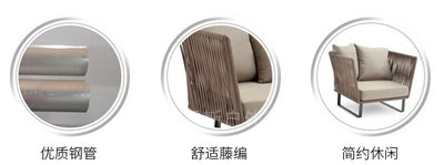 Deep Seating Patio Sofa Set / All Weather Resin Wicker Woven / Rustproof Steel Frame