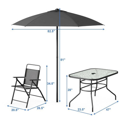 Mordern 8 pcs Outdoor Dining Patio Tables and Chairs