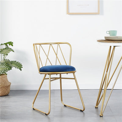 Golden Iron Backrest Dining Chair Creative Dessing