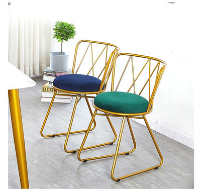 Golden Iron Backrest Dining Chair Creative Dessing