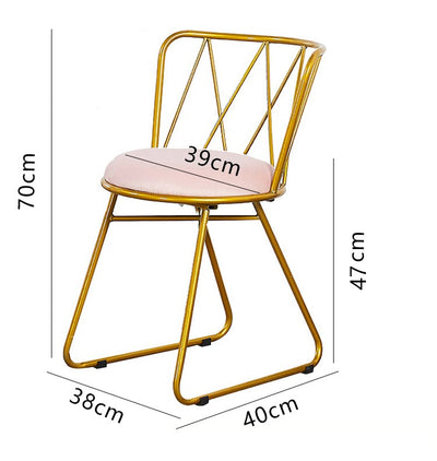 Golden Iron Backrest Dining Chair Creative Dessing