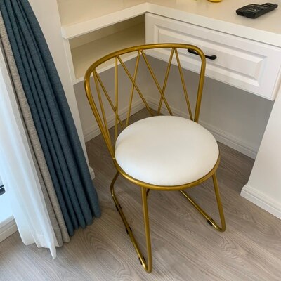 Golden Iron Backrest Dining Chair Creative Dessing