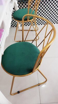 Golden Iron Backrest Dining Chair Creative Dessing