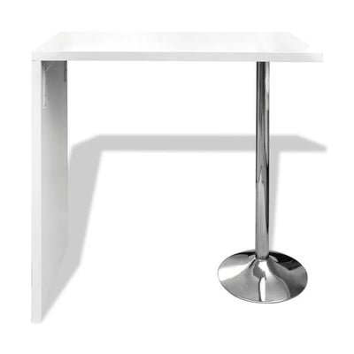 High Glossy Standing Bar Table White