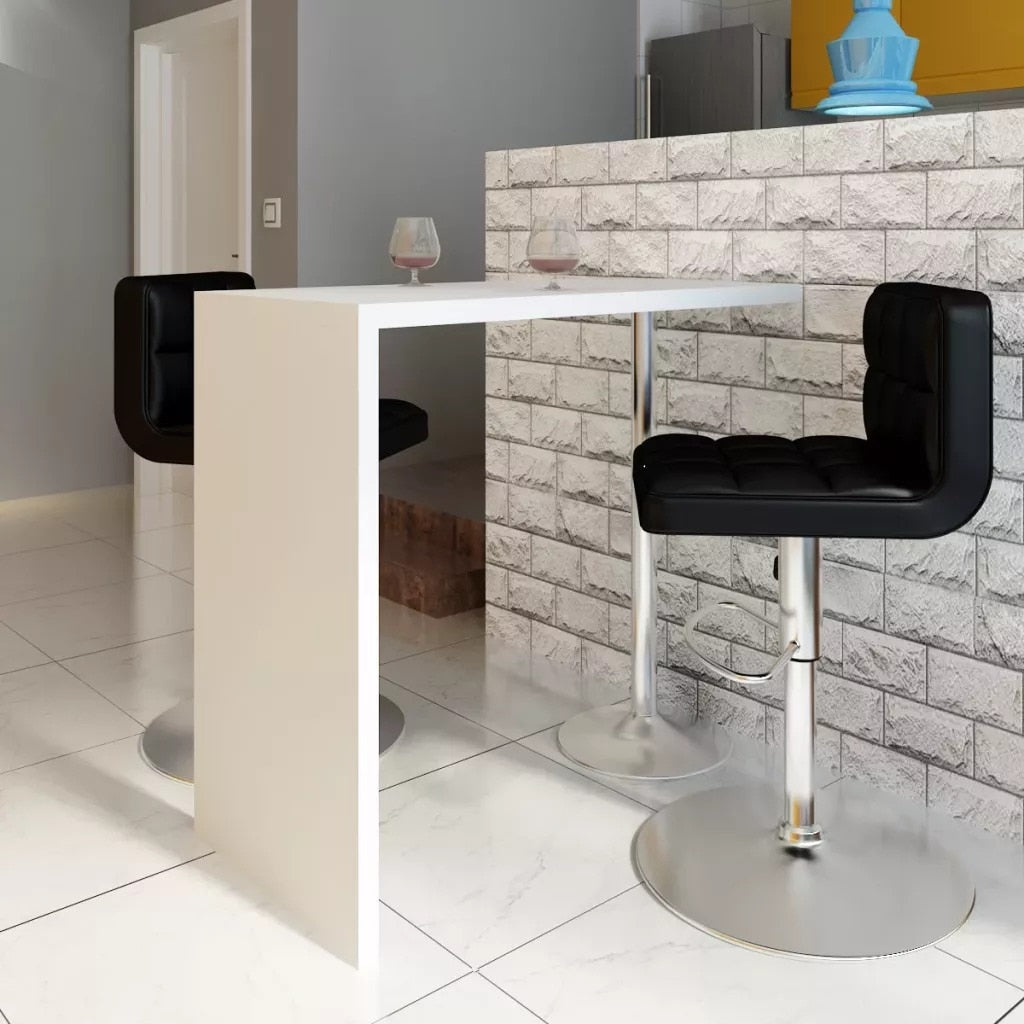 High Glossy Standing Bar Table White