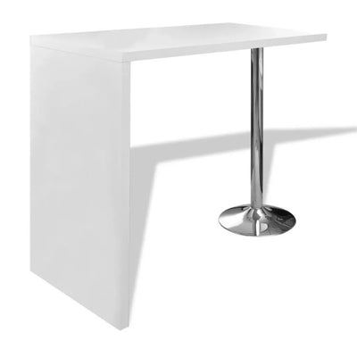 High Glossy Standing Bar Table White