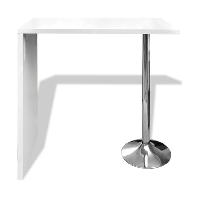 High Glossy Standing Bar Table White