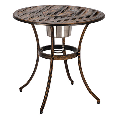 Aluminum Outdoor 3 Piece Patio Set of Table and Chairs