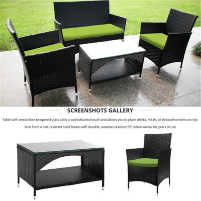 4 PCS Modern Patio Furniture Outdoor