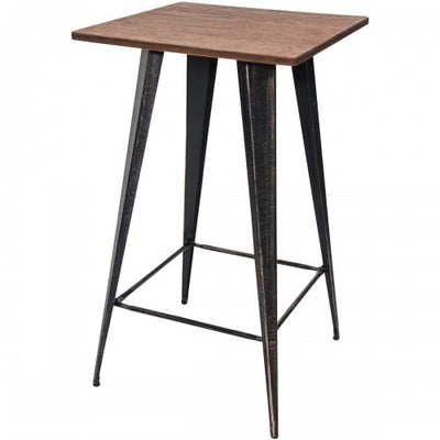 40 Inch High Vintage Bistro Table Metal Rectangular