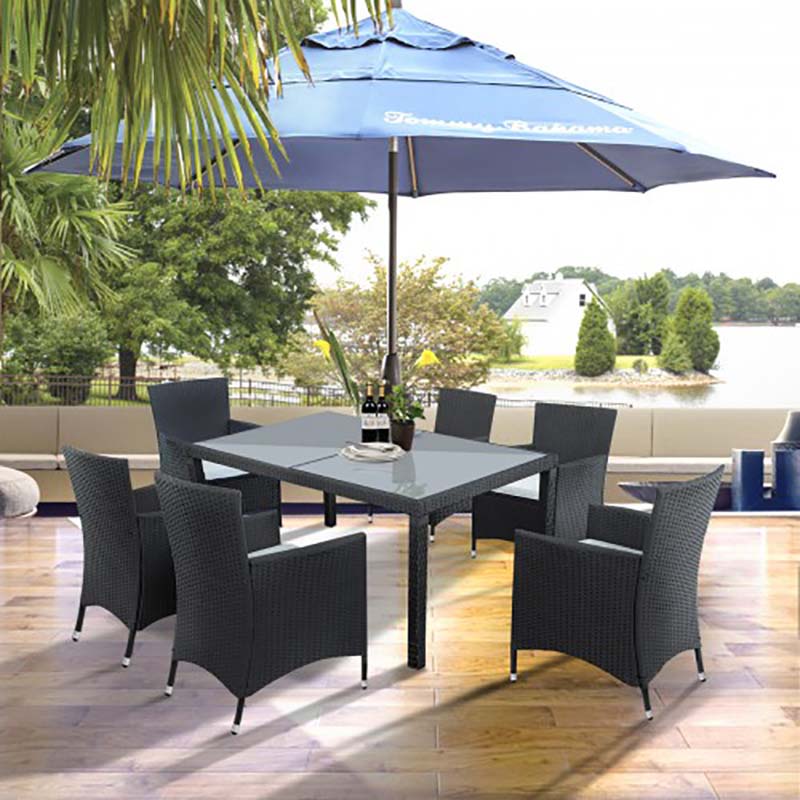 7 Piece Outdoor Garden Furniture Rattan Wicker Dining Set
