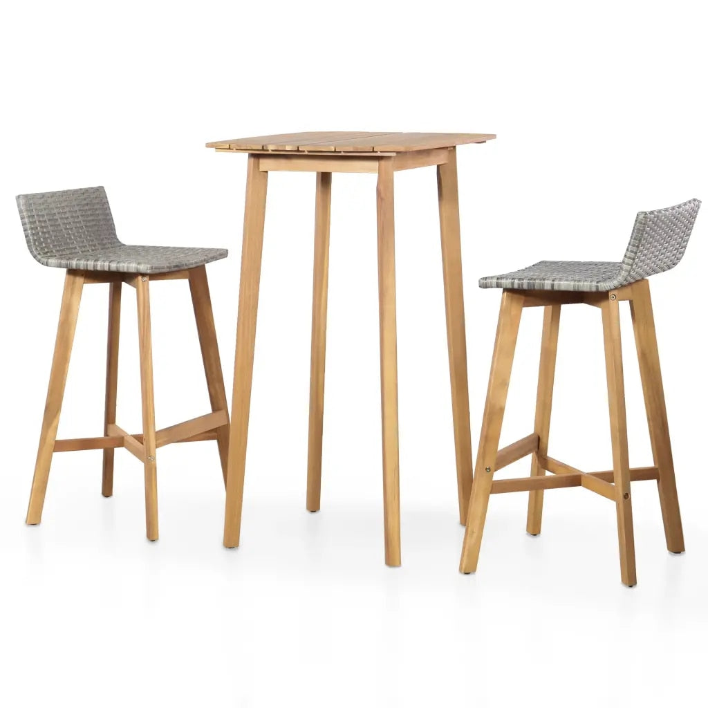 Acacia Wood Bar Set Weather Resistant