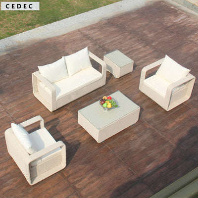 Comfort Paisley  Outdoor Patio Sofa Set with Cushion set of 4 pcs