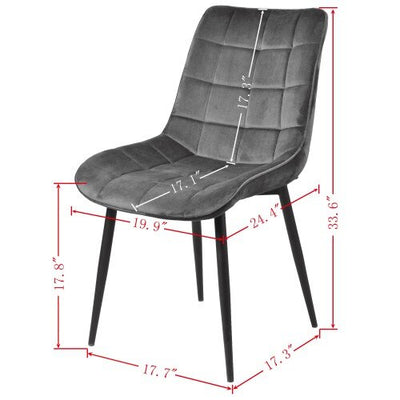 Metal Legs, Velvet Cushion Seat