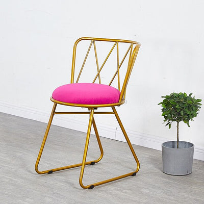 Golden Iron Backrest Dining Chair Creative Dessing