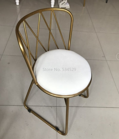 Golden Iron Backrest Dining Chair Creative Dessing