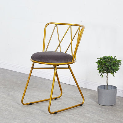 Golden Iron Backrest Dining Chair Creative Dessing