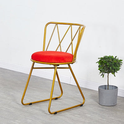 Golden Iron Backrest Dining Chair Creative Dessing