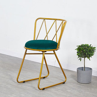 Golden Iron Backrest Dining Chair Creative Dessing
