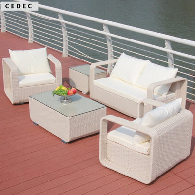 Comfort Paisley  Outdoor Patio Sofa Set with Cushion set of 4 pcs