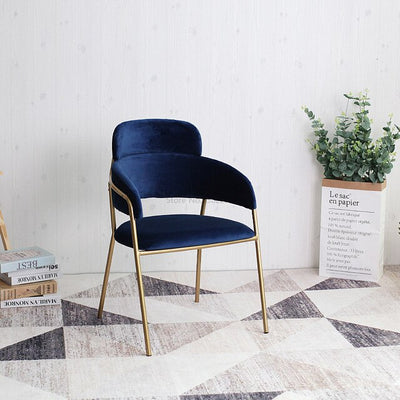 Minimalist Gold Metal Chair Simplicity Restaurant