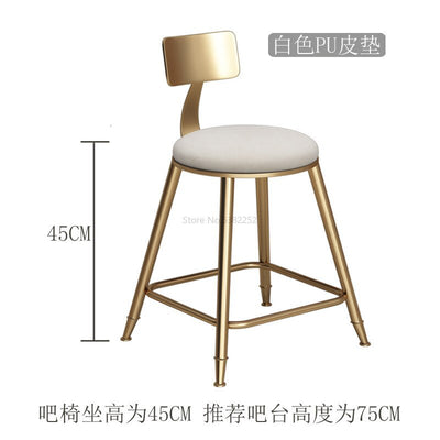 golden bar tables and chairs light luxury