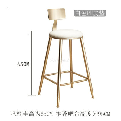golden bar tables and chairs light luxury