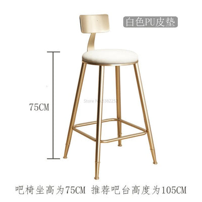 golden bar tables and chairs light luxury