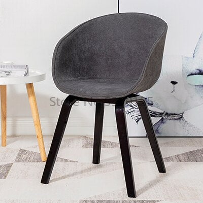 Modern Minimalist Dining Chairs Solid Wooden