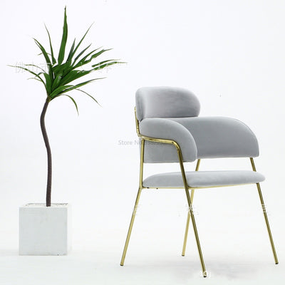 Gold Metal Chair Modern Dining