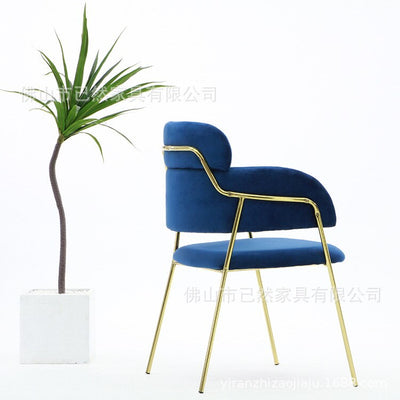 Gold Metal Chair Modern Dining