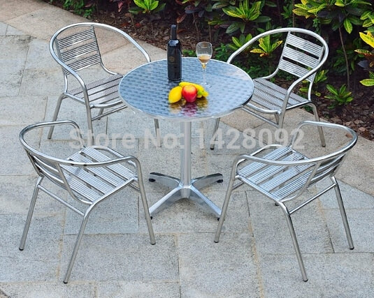 ombination of simple and casual aluminum patio furniture sets