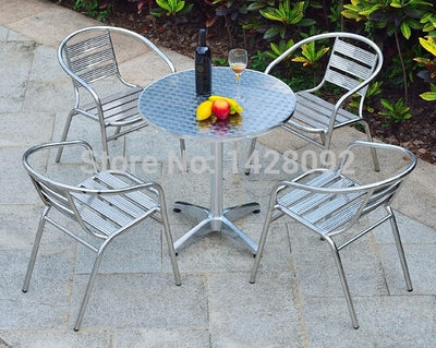 ombination of simple and casual aluminum patio furniture sets