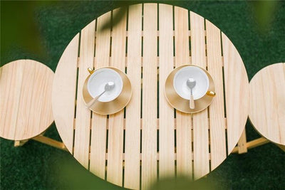 3pcs/Set Wood Patio Outside Garden